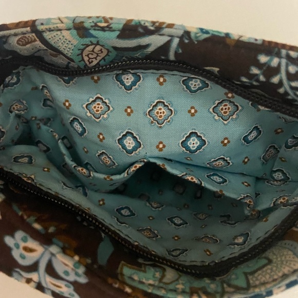 Vera Bradley Hannah Java Blue & Brown Sm Purse NWT - Picture 5 of 8